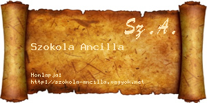 Szokola Ancilla névjegykártya